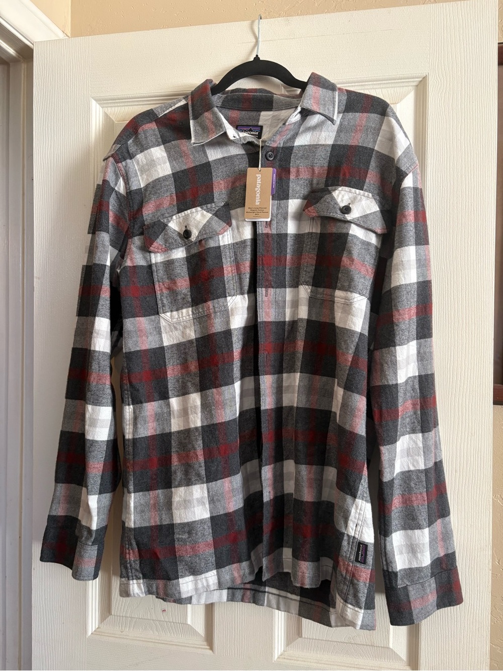 Patagonia Men’s L Midweight Fjord Flannel Shirt Organic Cotton Plaid NWT 42400